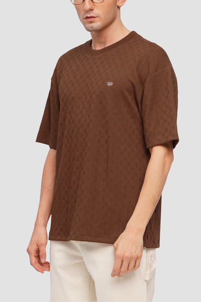 Boxy Fit Textured T-Shirt