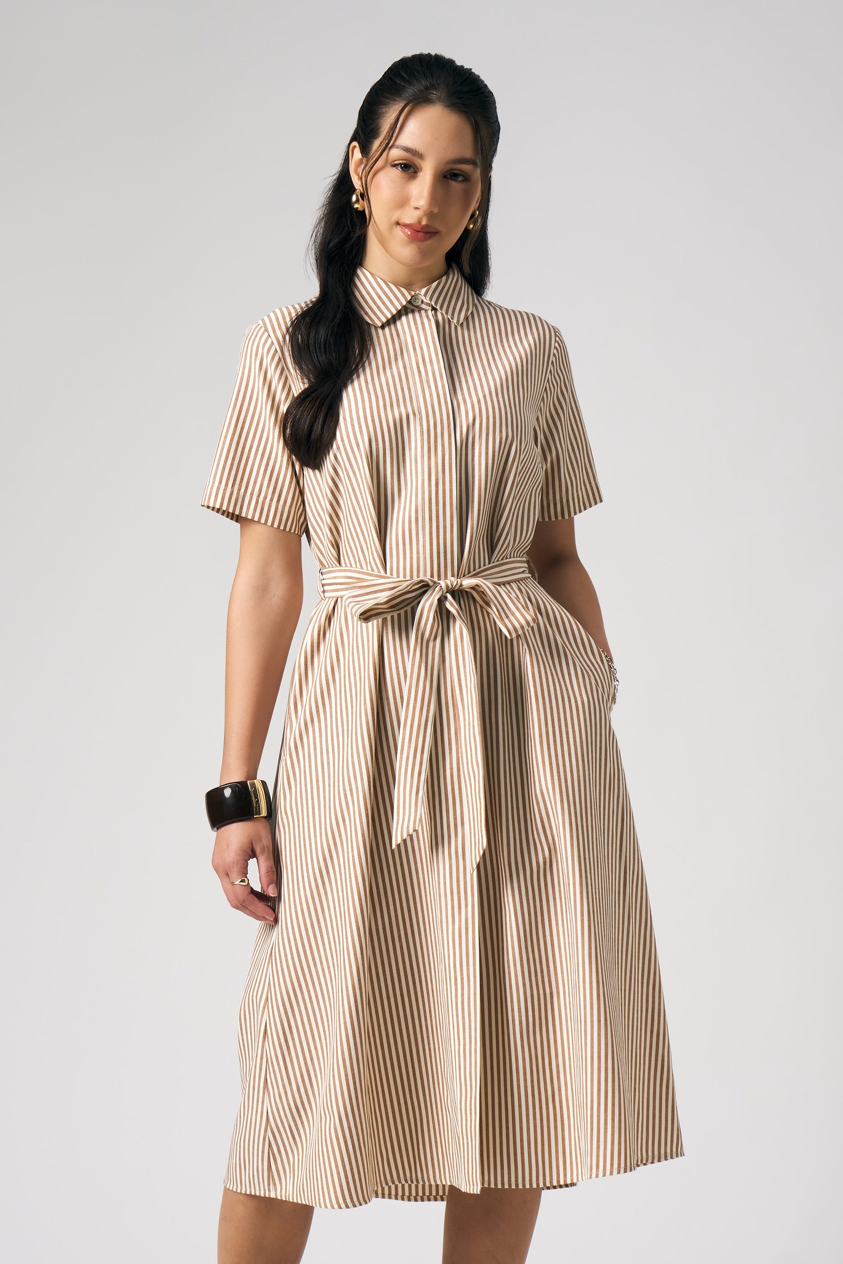 Stripe Shirt Dress – Memo