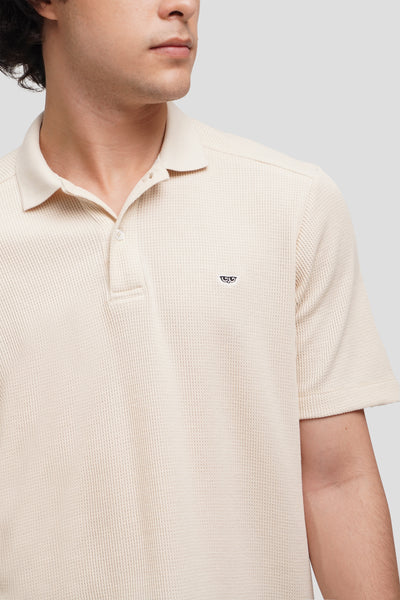 Regular Fit Waffle Polo