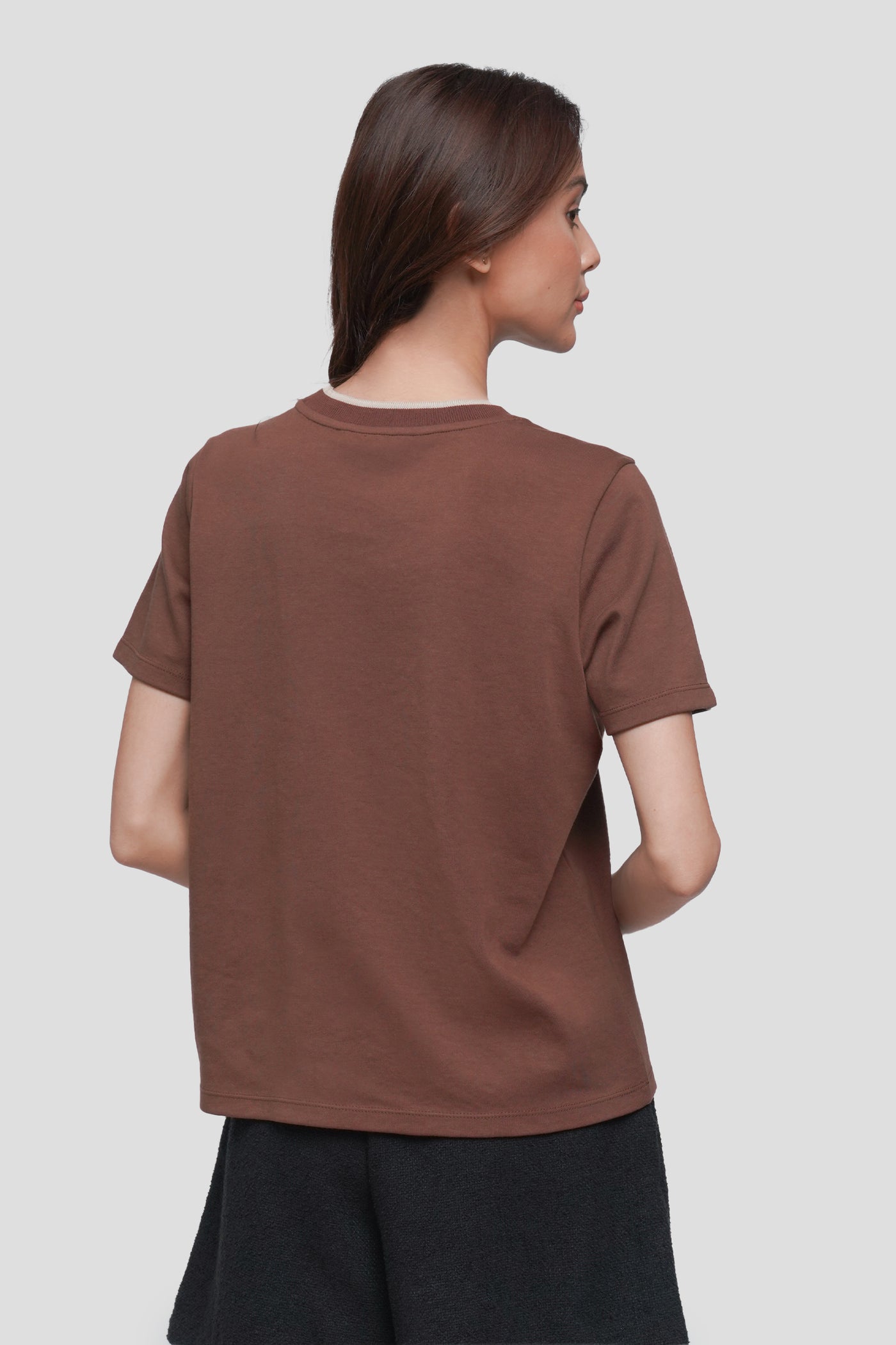 Ultimate Basics Tee With Contrast Tipping