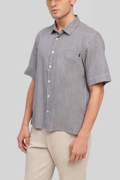Checkered Relaxed Fit Short Sleeve Shirt