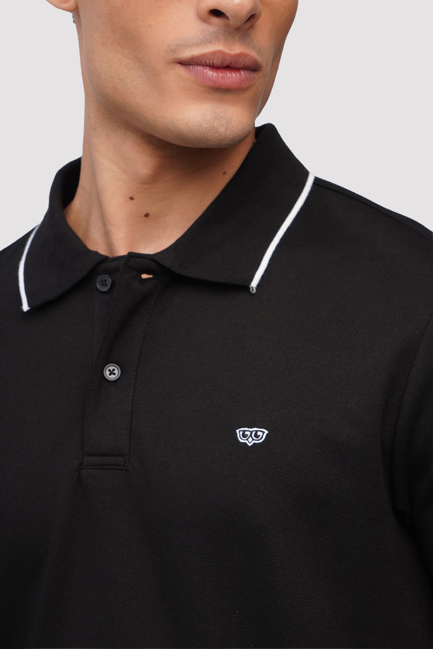 Boxy Fit Short Sleeve Polo Shirt With Tipping And Hemband