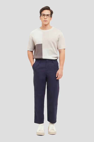 Linen Tapered Fit Trousers