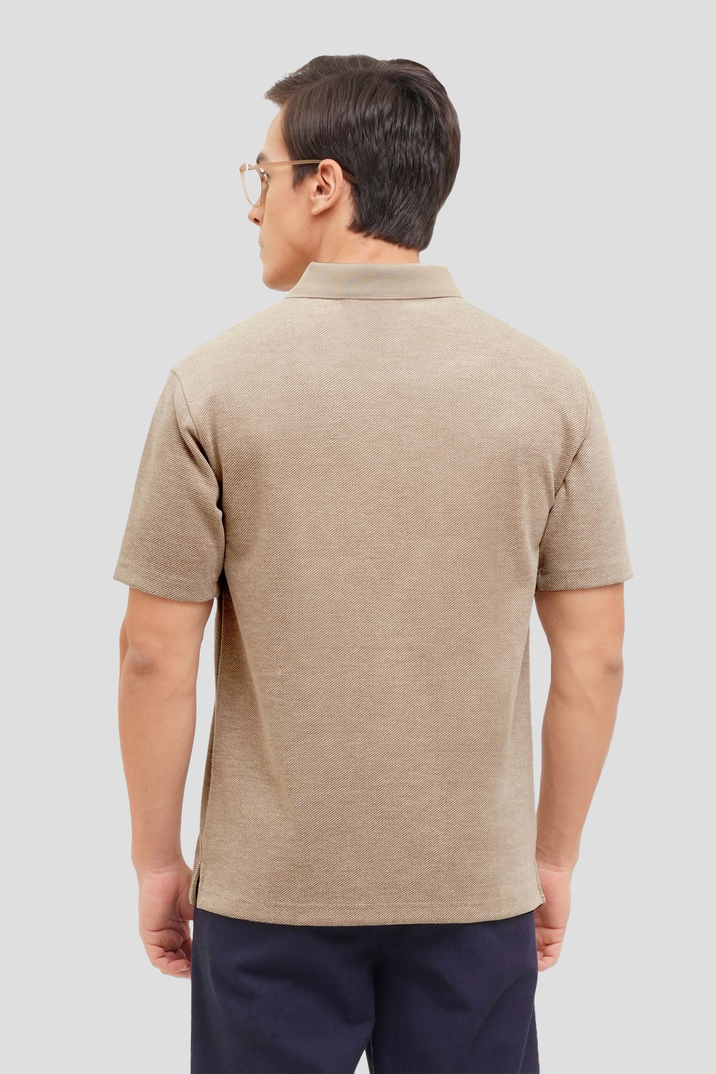 Boxy Fit Textured Polo