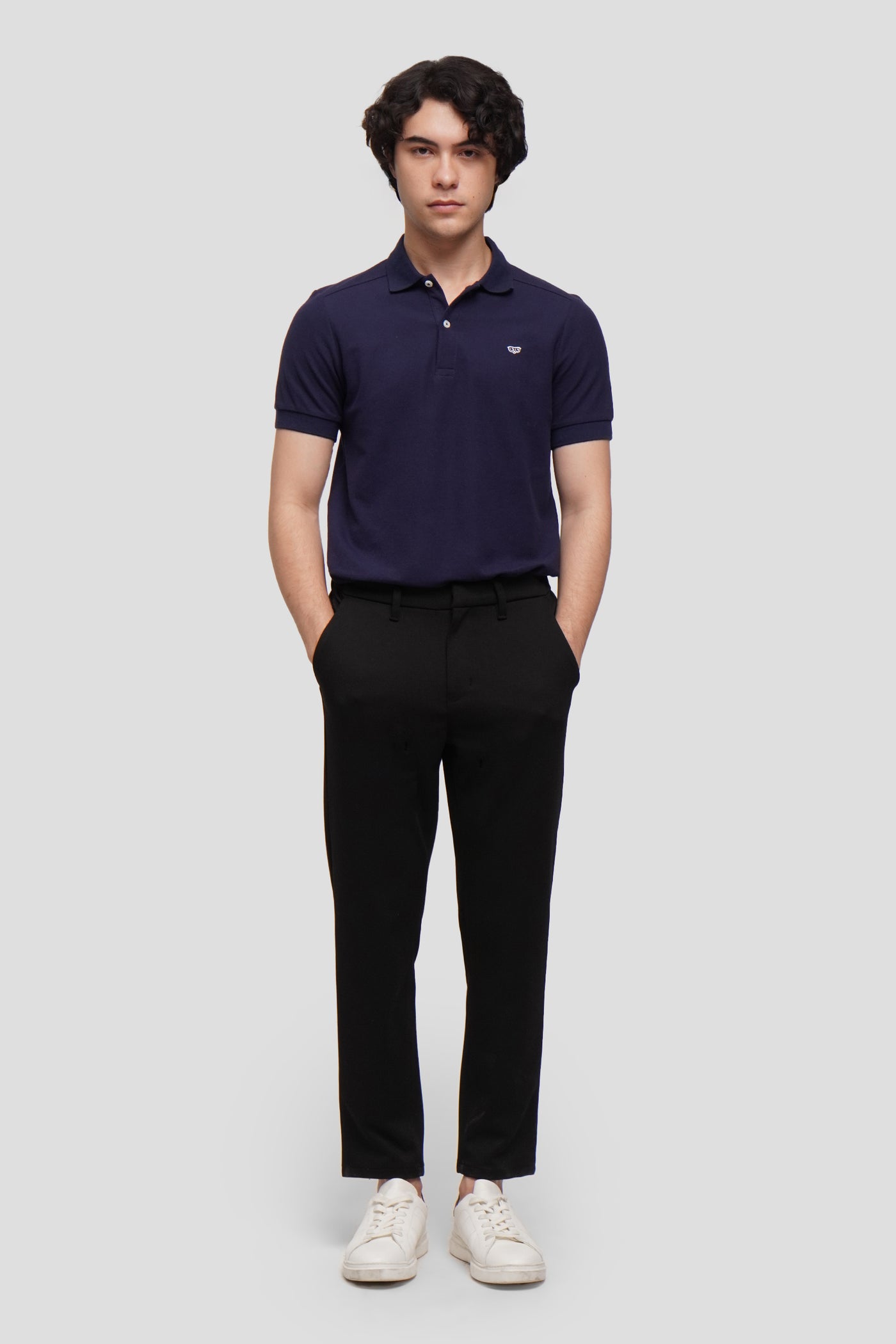 Slim Fit Gartered Back Chinos With Folded Cuff