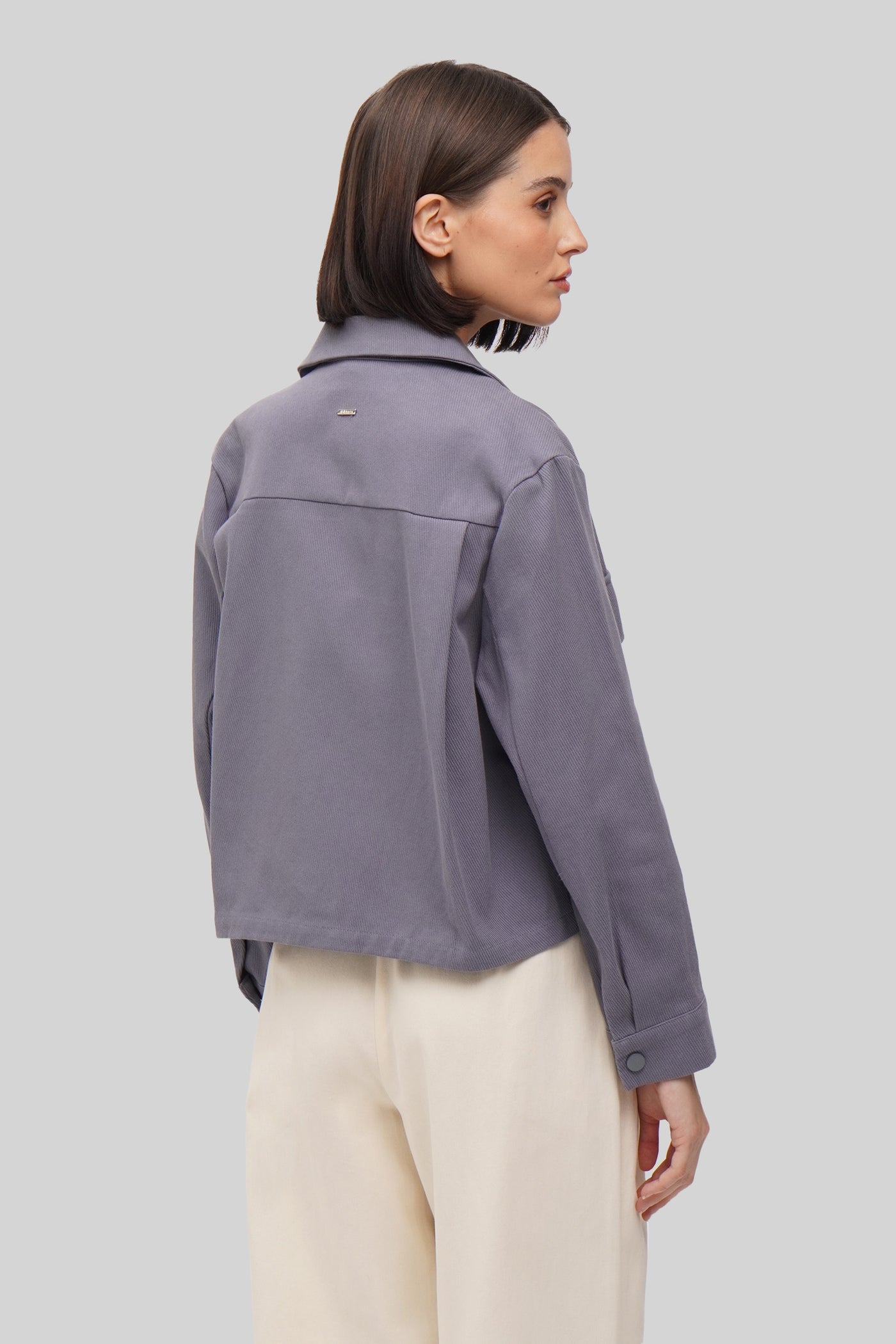 Cropped Jacket with Pocket Detail