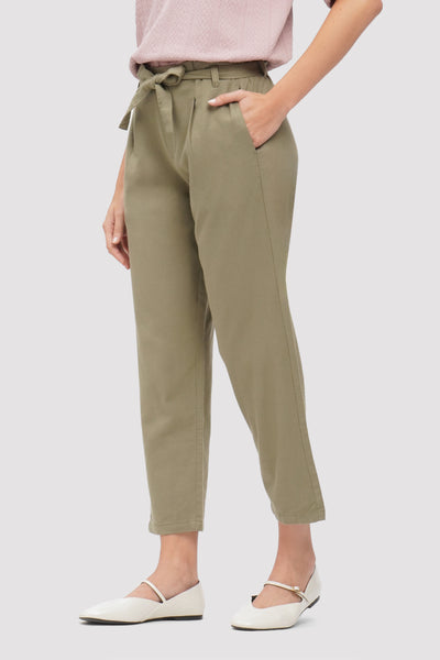 Tie-Waist Linen Trousers