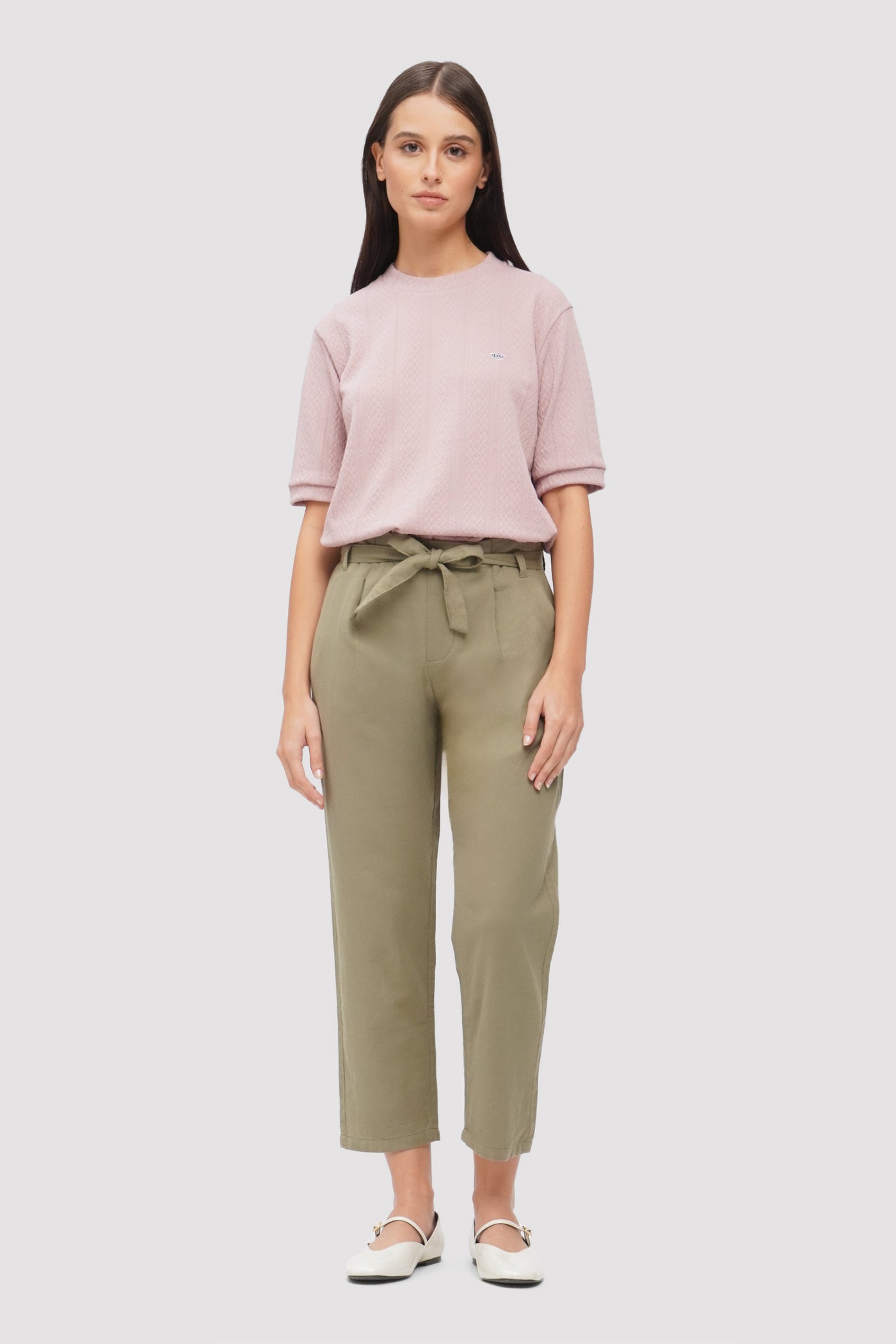 Tie-Waist Linen Trousers