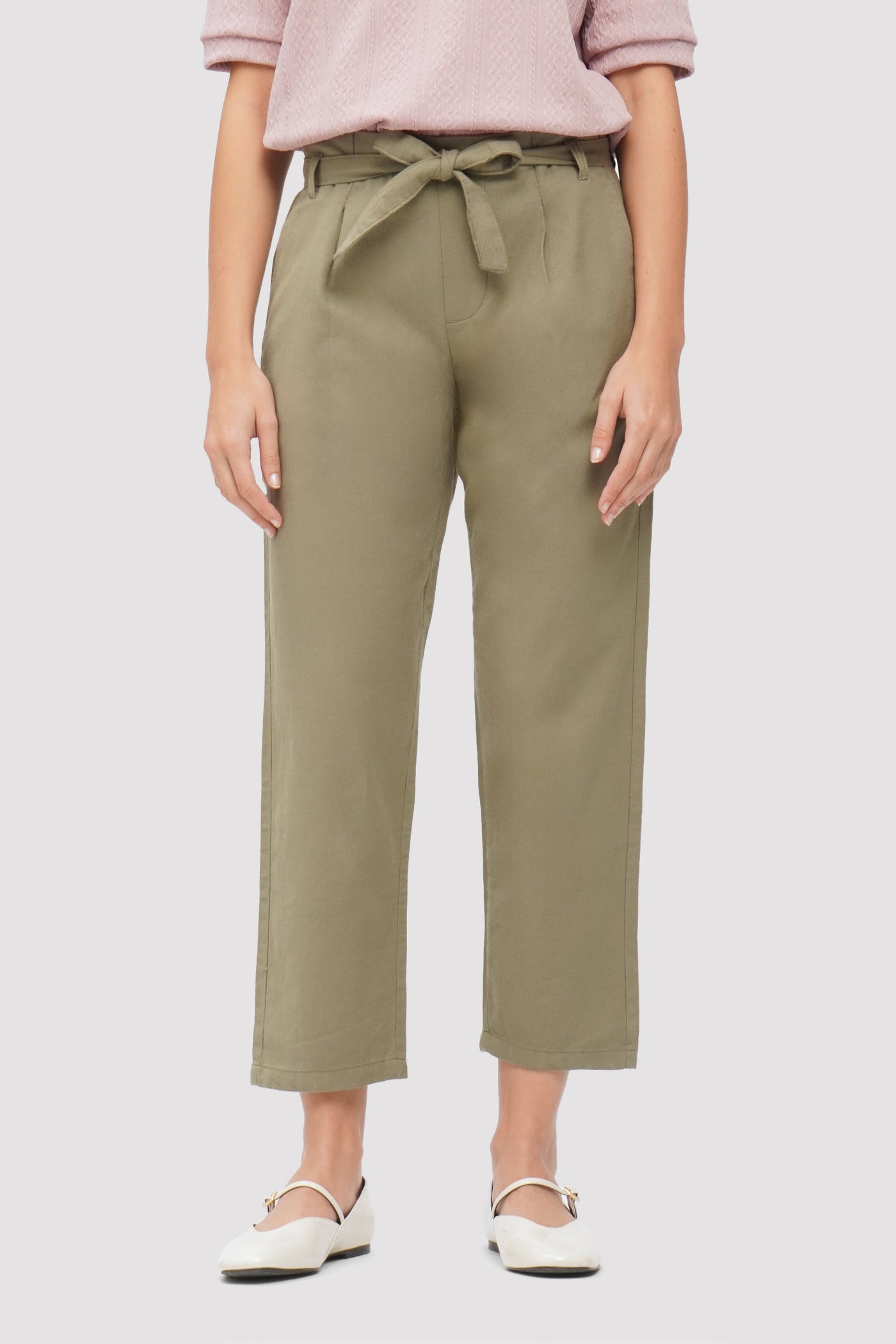 Tie-Waist Linen Trousers