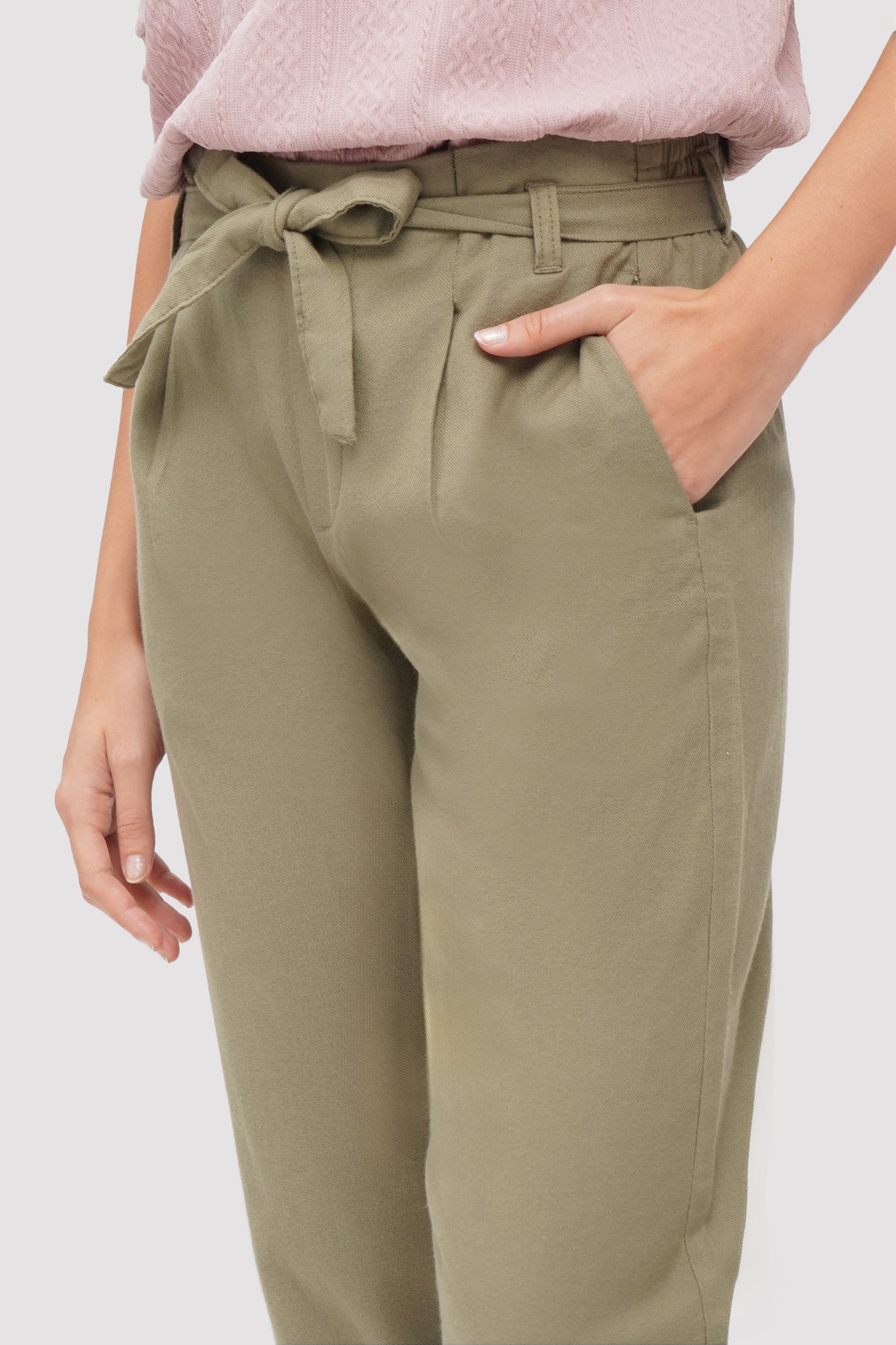 Tie-Waist Linen Trousers