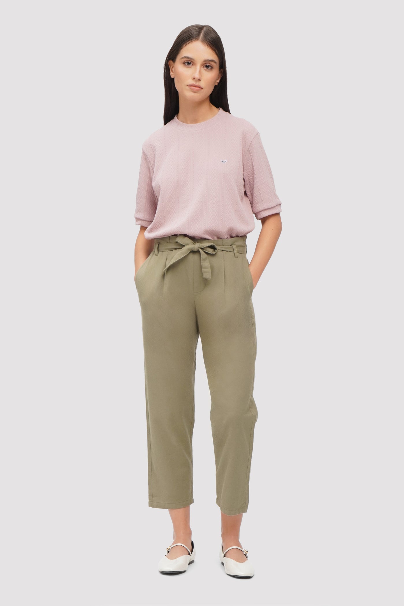 Tie-Waist Linen Trousers