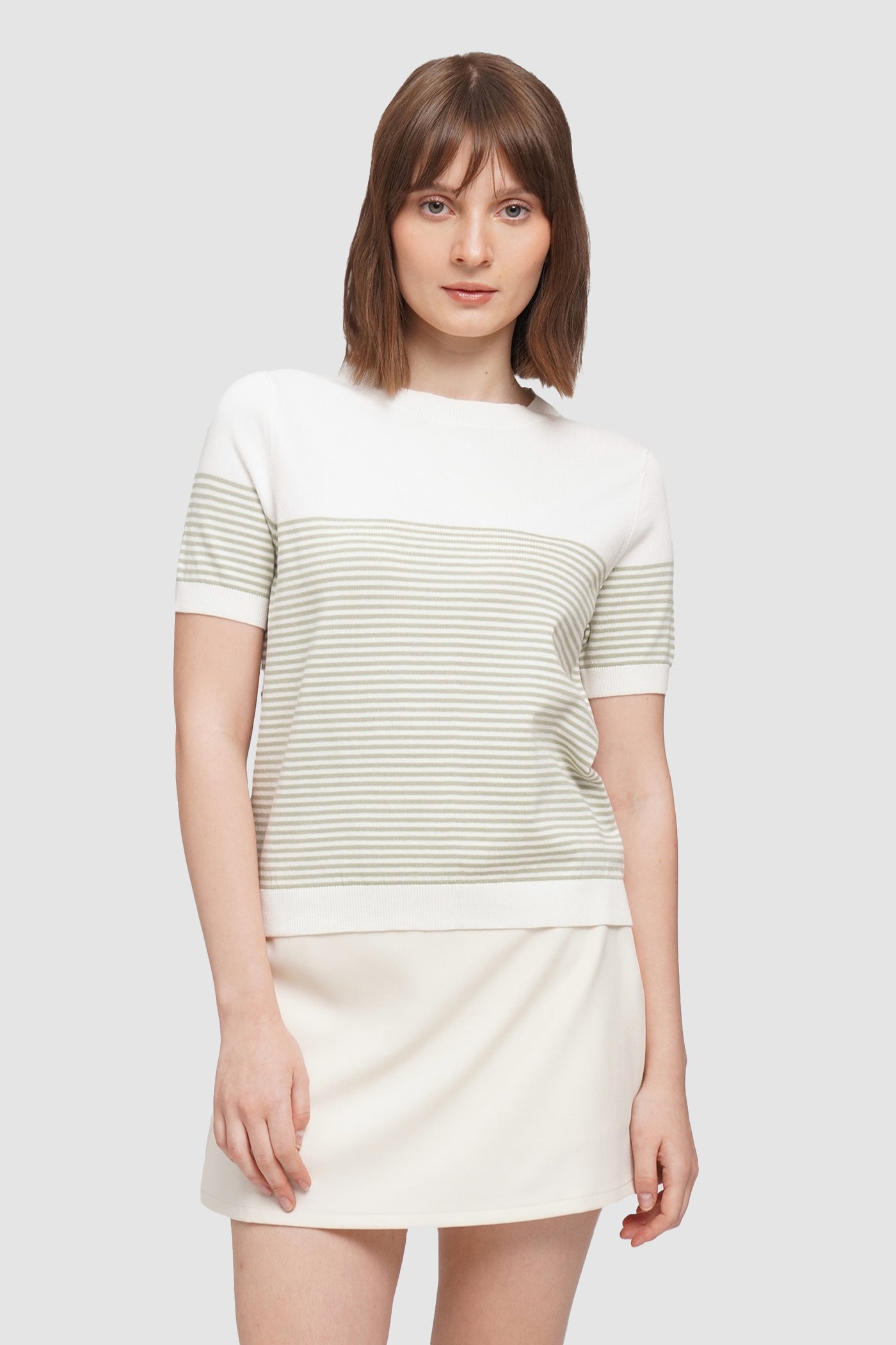 Stripe Flat Knit Tee