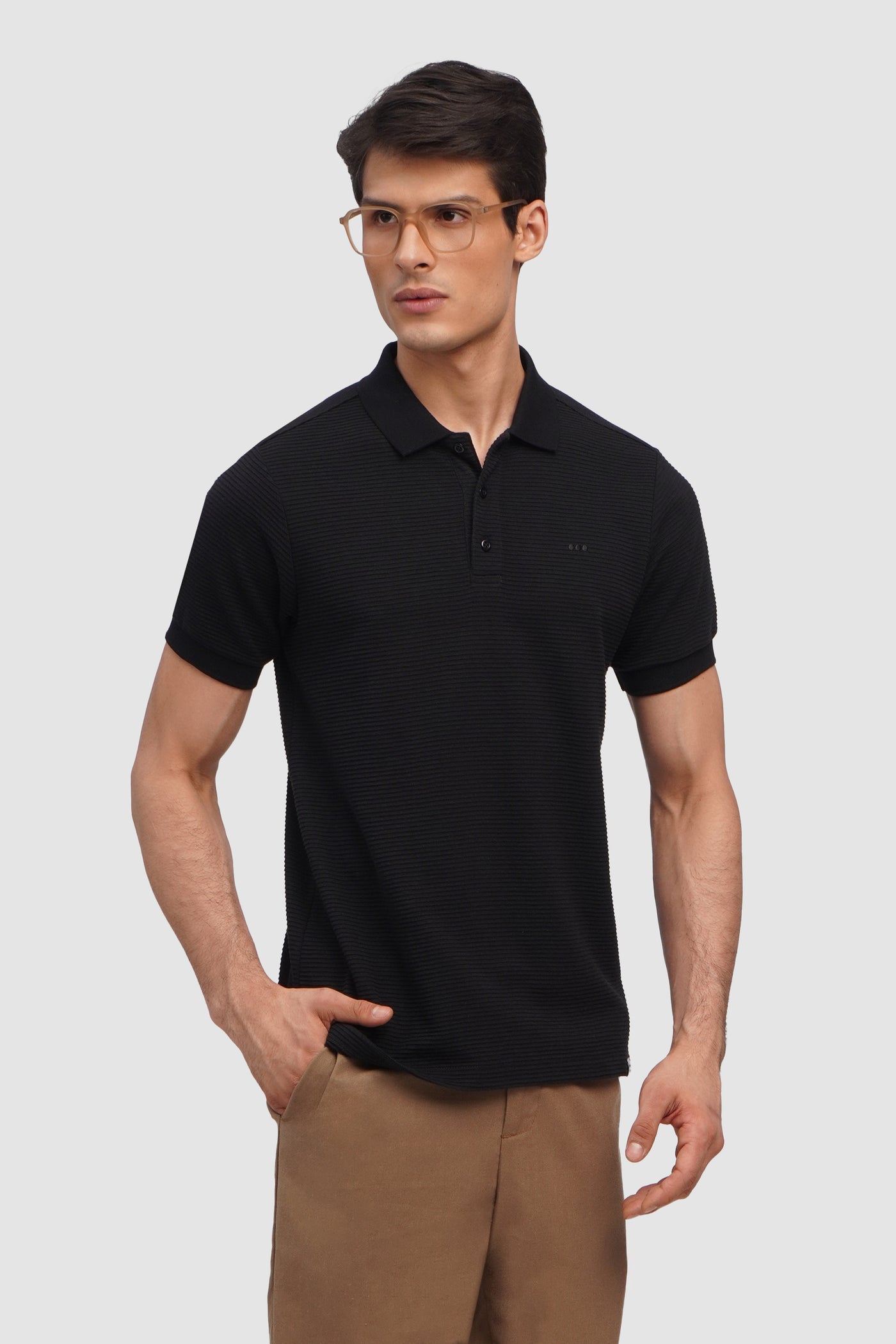 O.O.O. Textured Polo Shirt