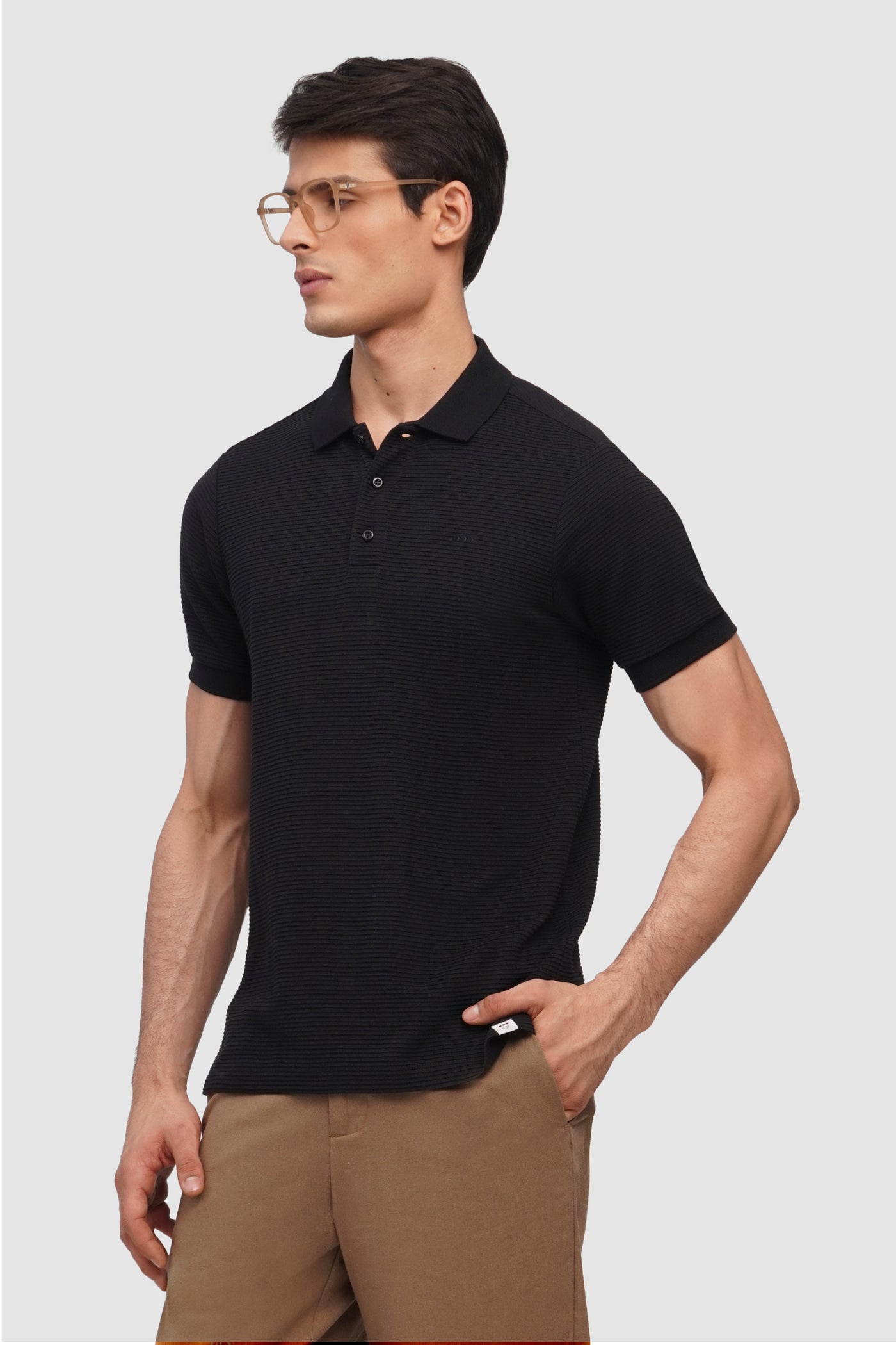 O.O.O. Textured Polo Shirt