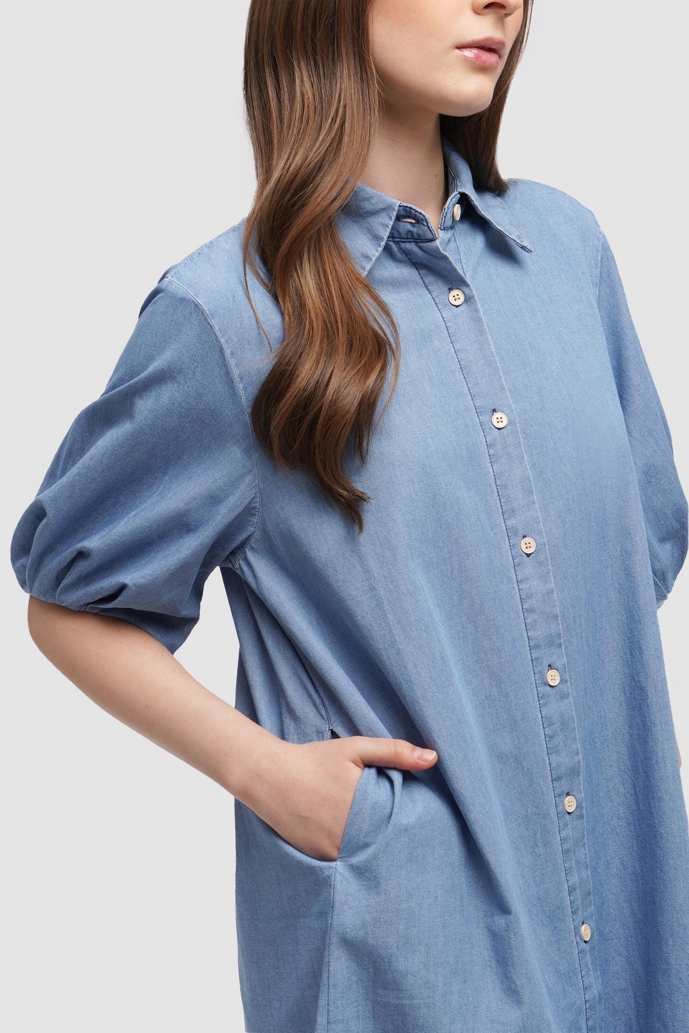 Chambray Shirt Dress