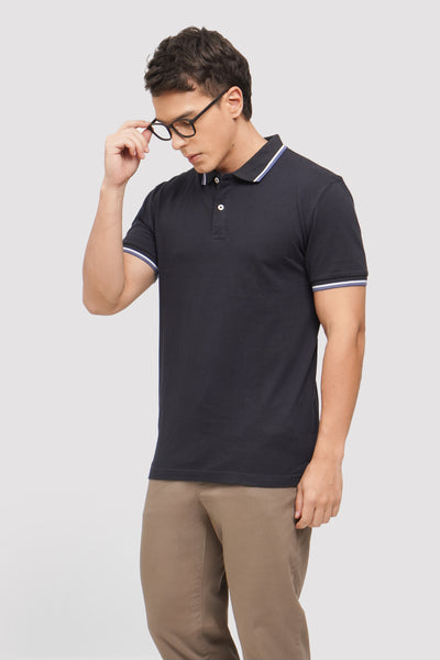Slim Fit Polo With Tipping