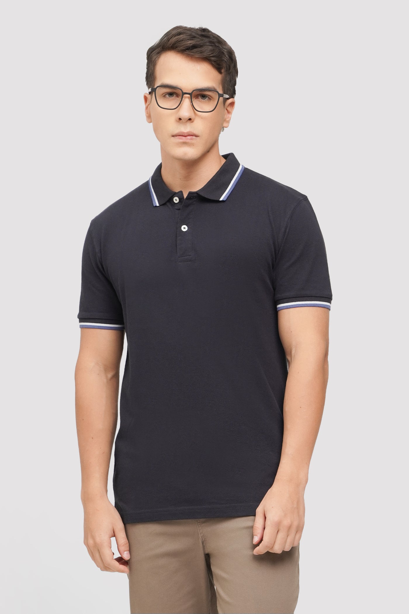 Slim Fit Polo With Tipping