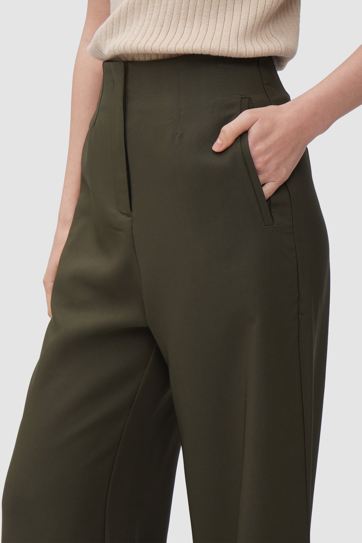 Trousers With Slant Pockets