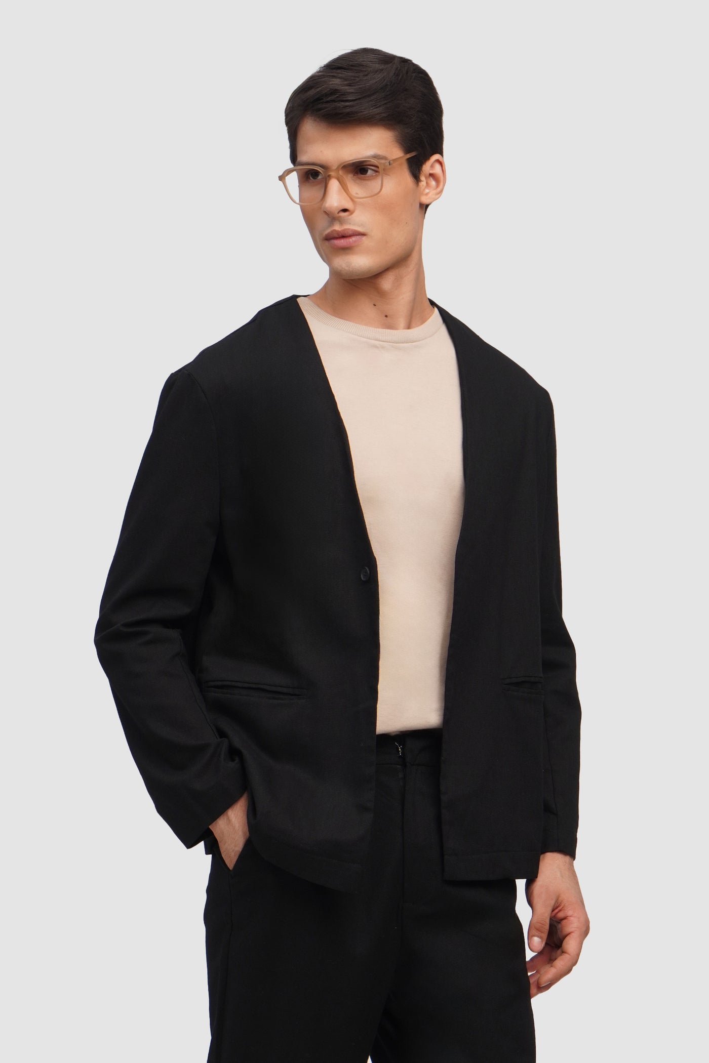 Men's Minimalist Linen Blazer