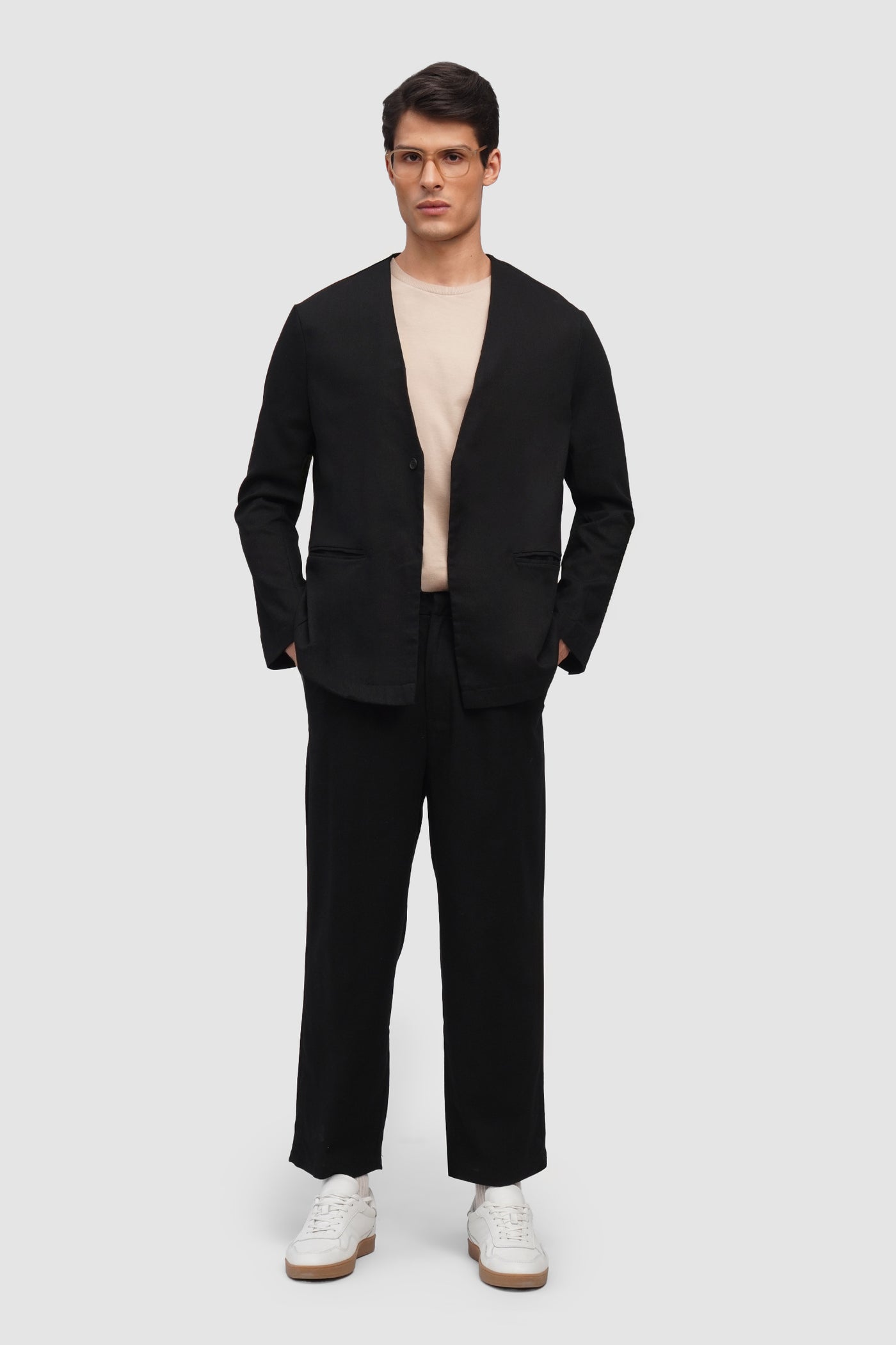 Men's Minimalist Linen Blazer