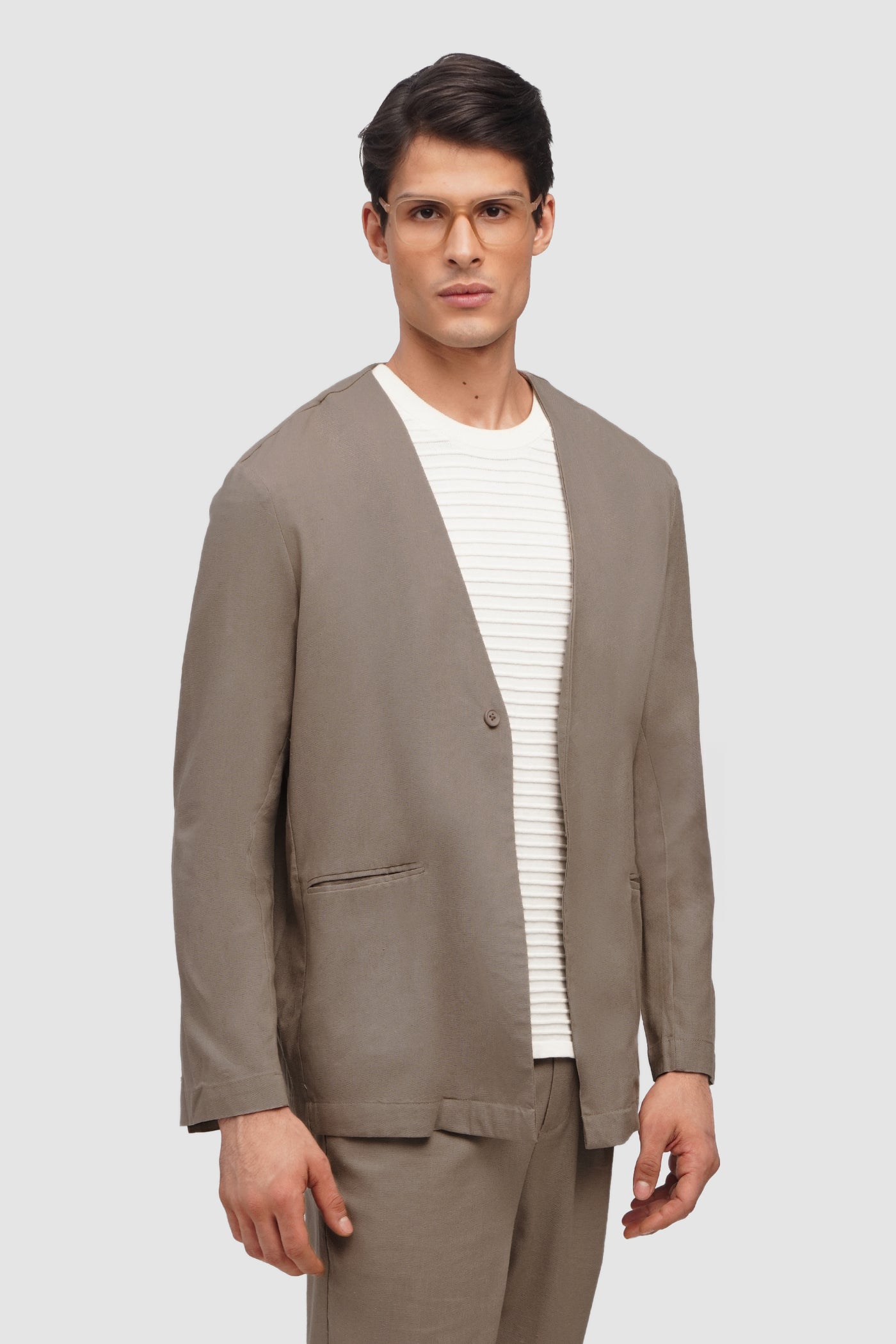 Men's Minimalist Linen Blazer