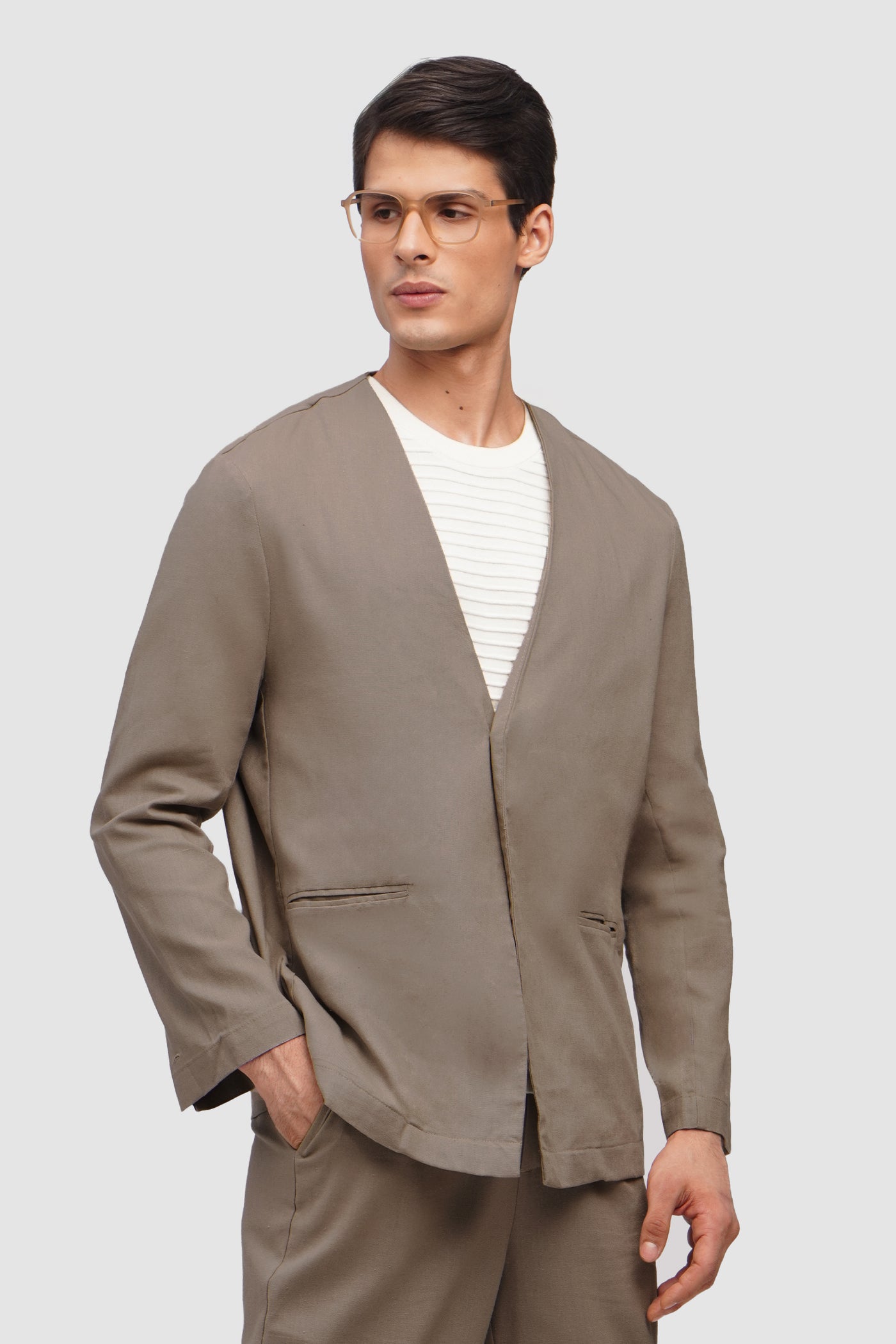 Men's Minimalist Linen Blazer