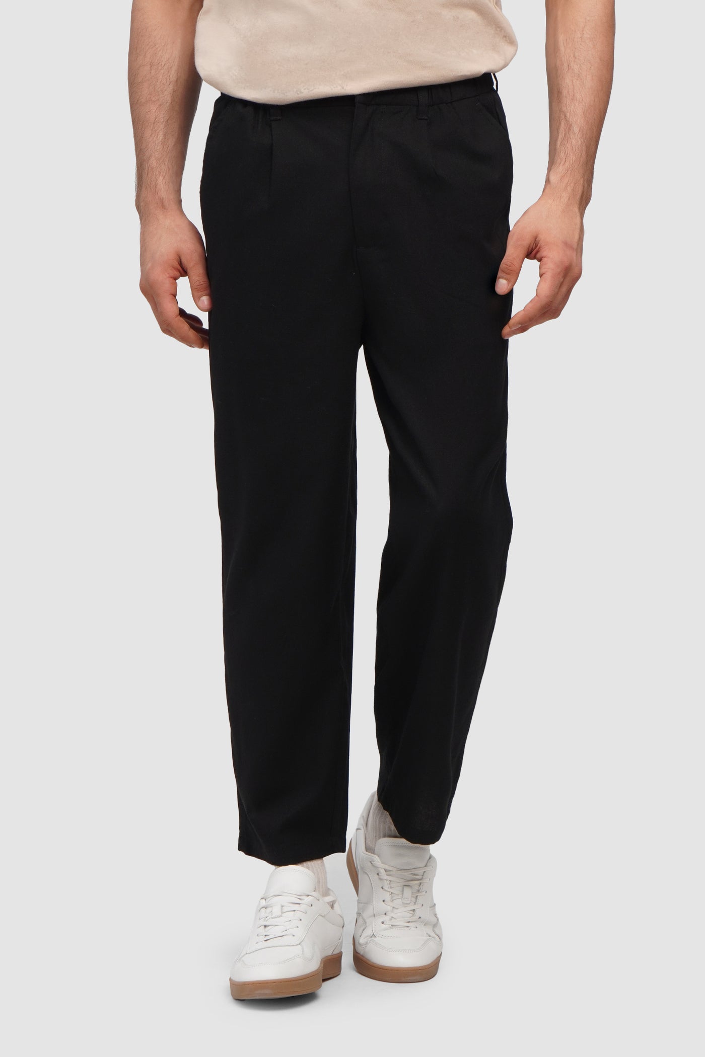 Pull Up Linen Trousers