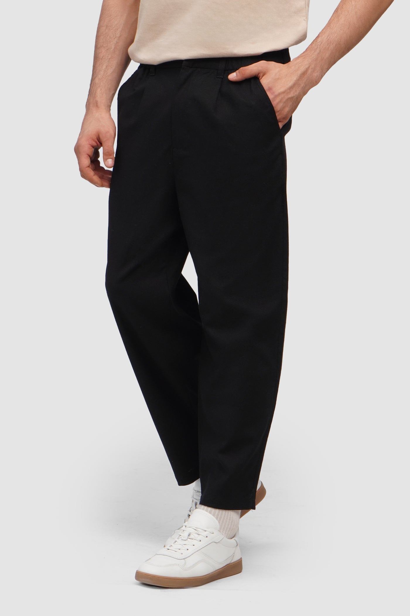 Pull Up Linen Trousers