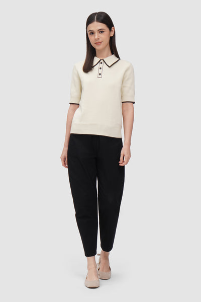 Women's Knit Polo With Tipping