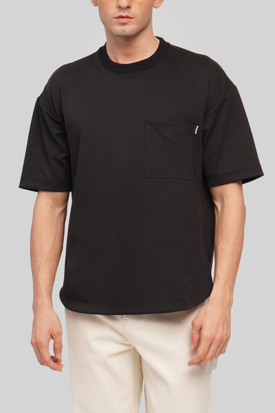 Boxy Fit T-Shirt With Curved Hem