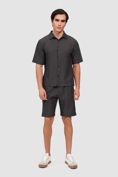 Pleated Short Sleeve Shirt