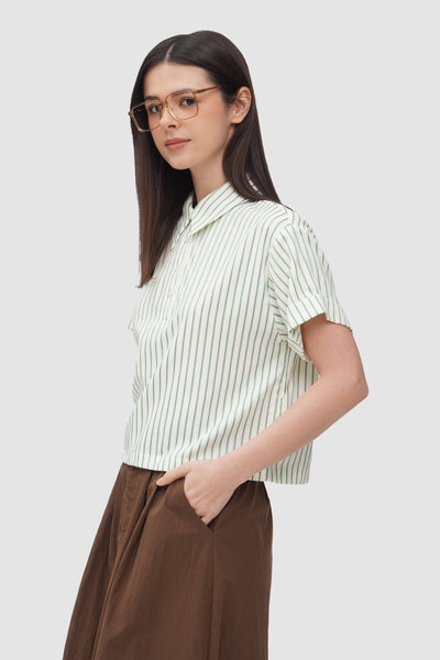 Striped Button-Up Shirt