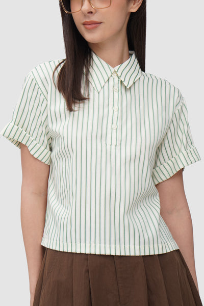 Striped Button-Up Shirt