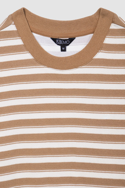 Textured Ringer Striped T-Shirt