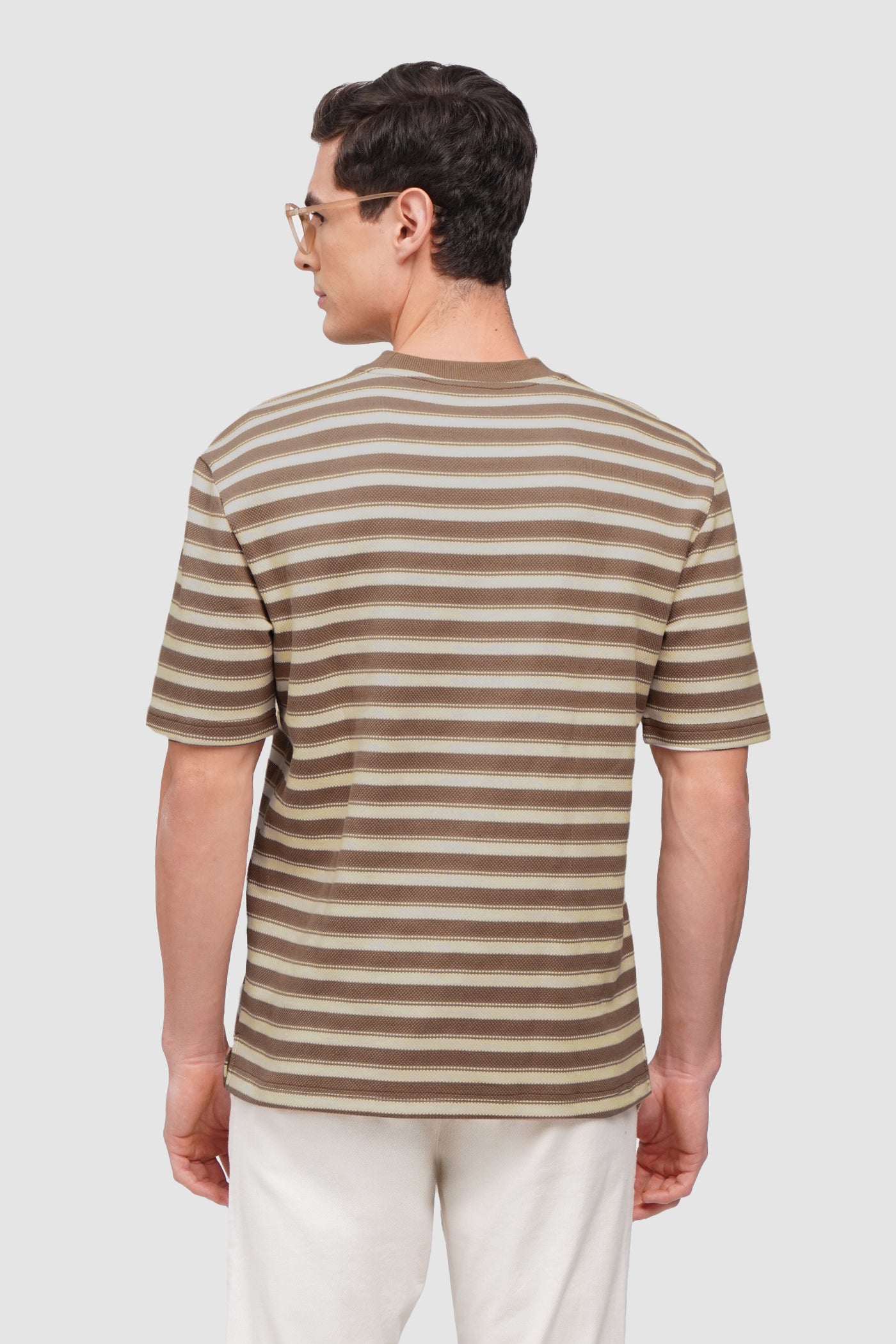 Textured Ringer Striped T-Shirt