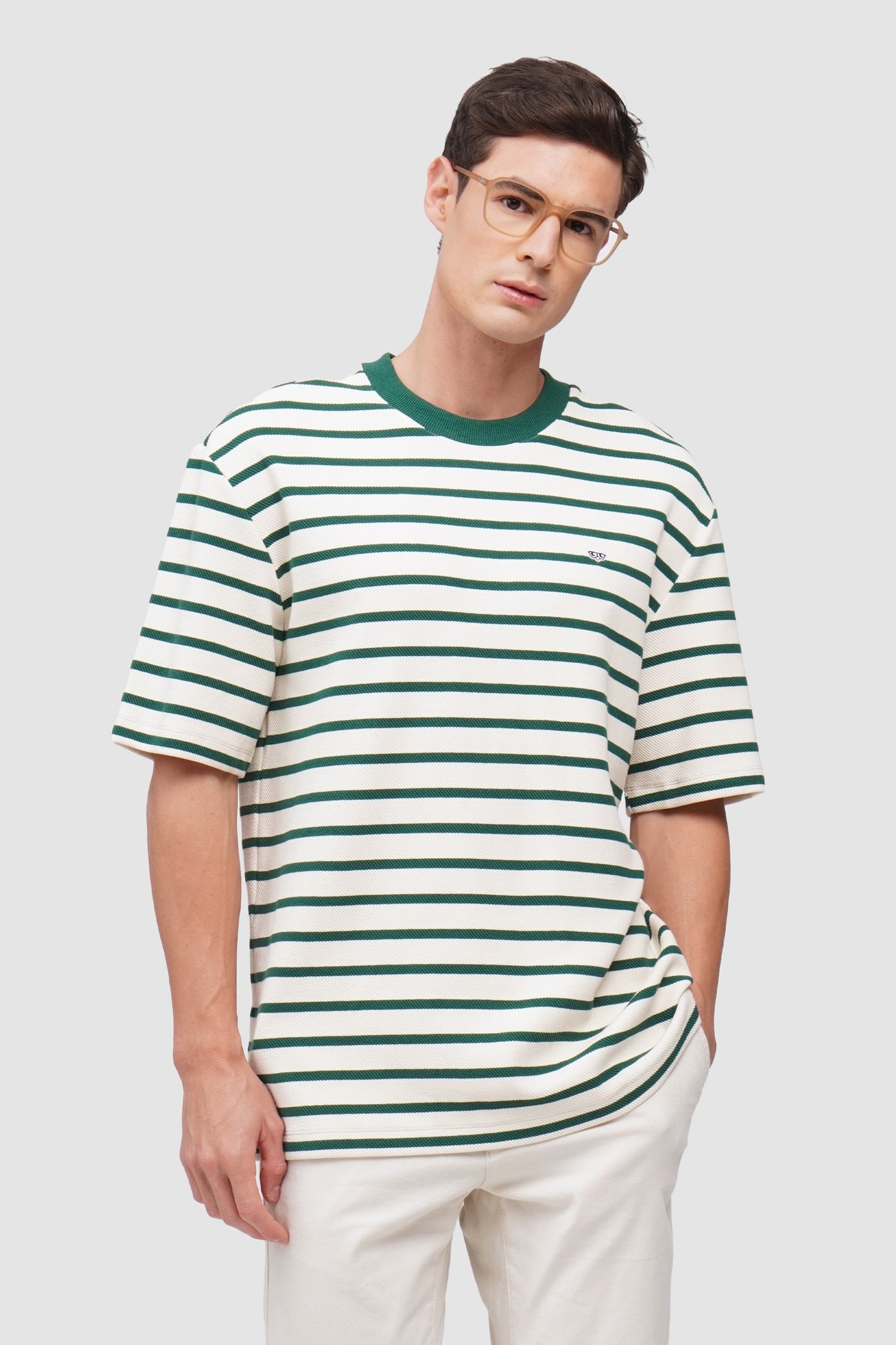 Men's Textured Ringer Striped T-Shirt