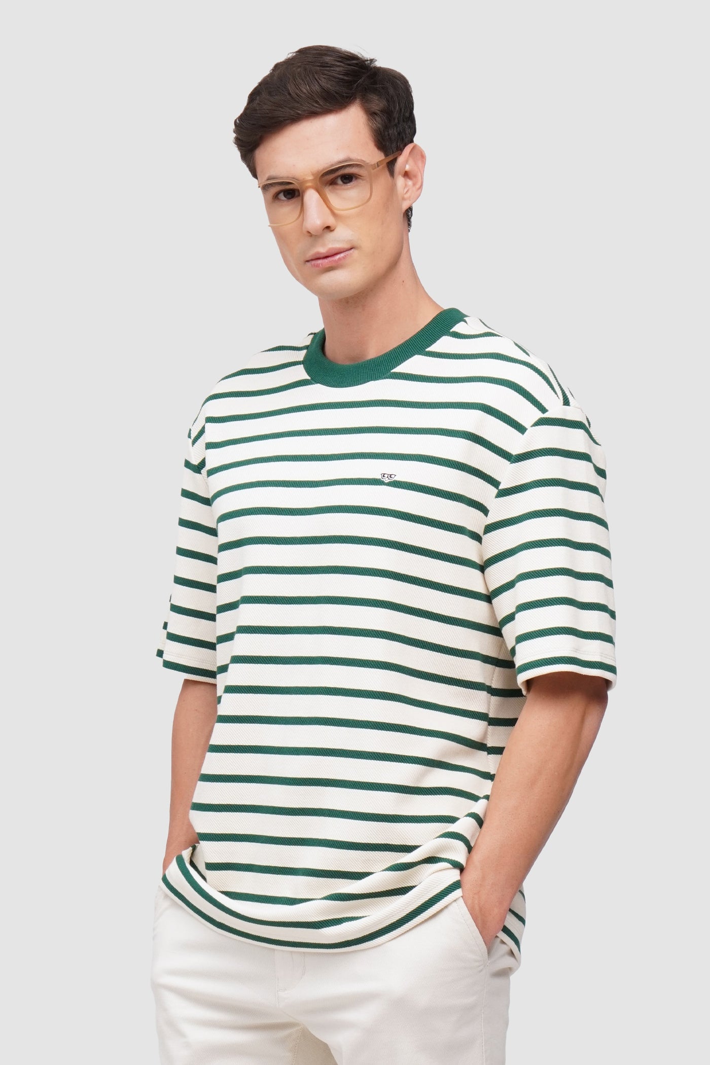 Men's Textured Ringer Striped T-Shirt