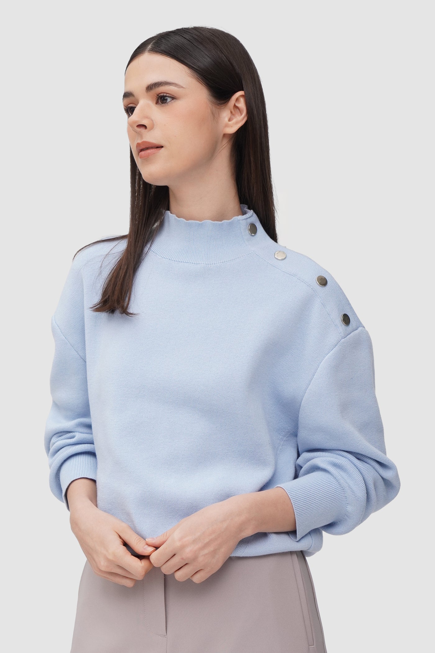 Pullover With Button Detail