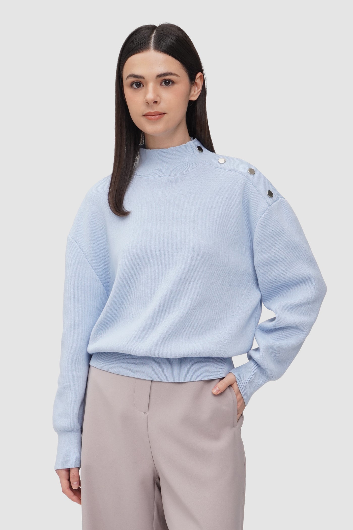 Pullover With Button Detail