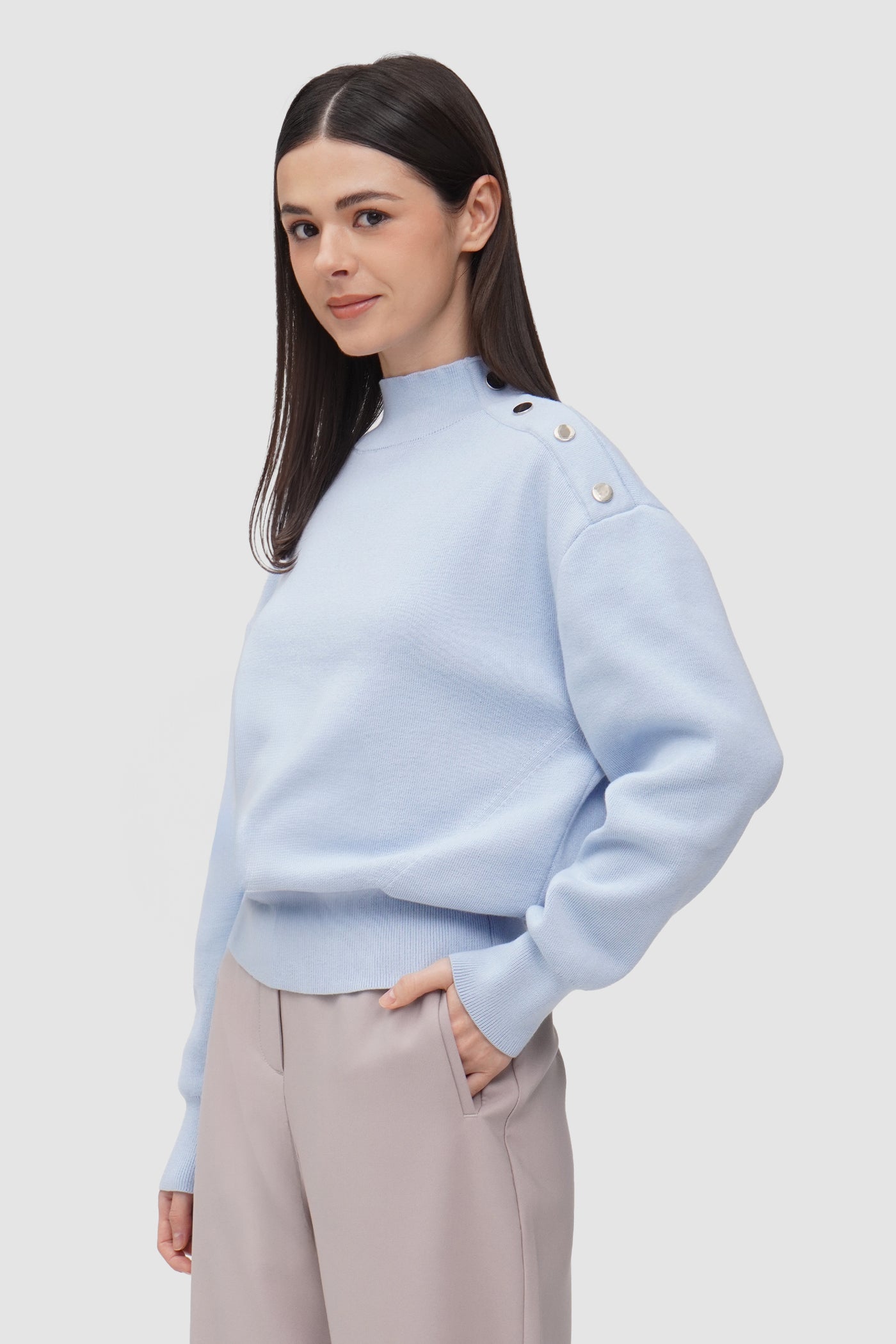 Pullover With Button Detail