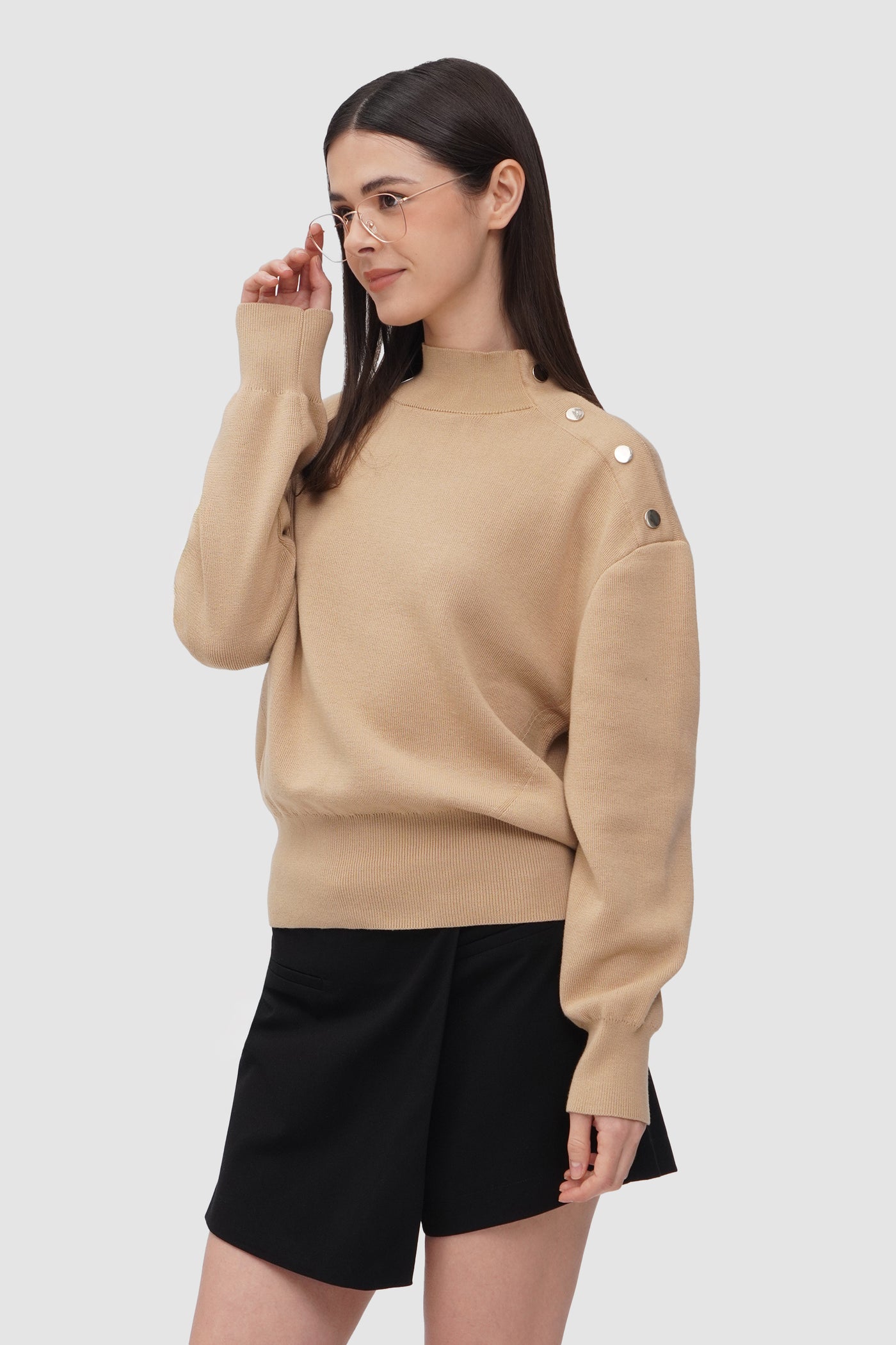 Pullover With Button Detail