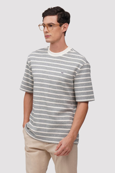 Textured Ringer Striped T-Shirt