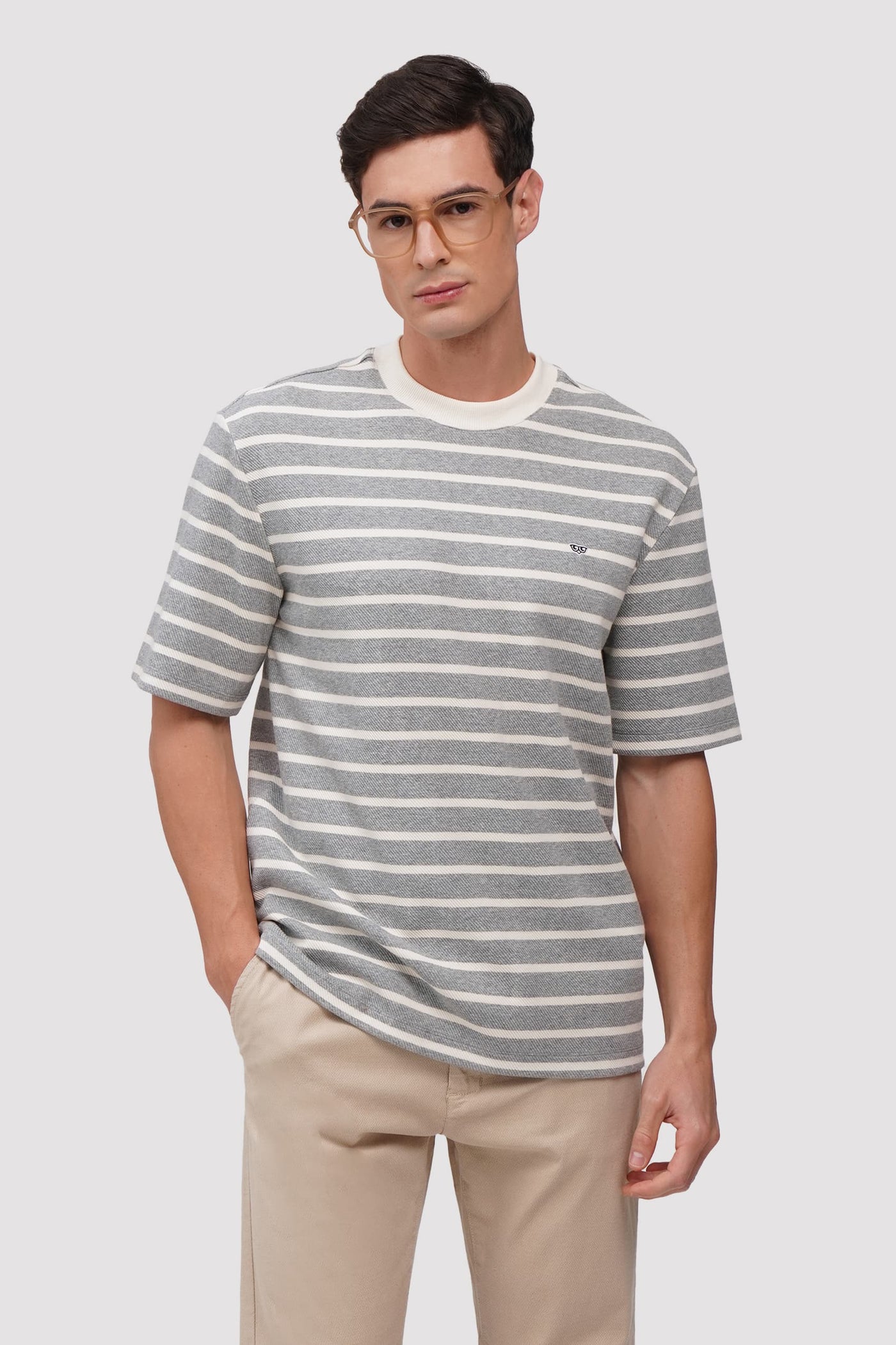 Textured Ringer Striped T-Shirt