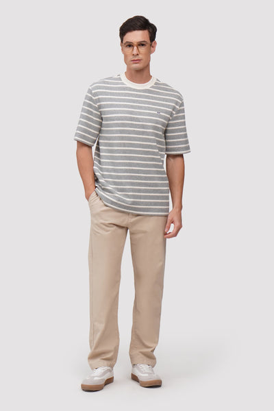 Textured Ringer Striped T-Shirt