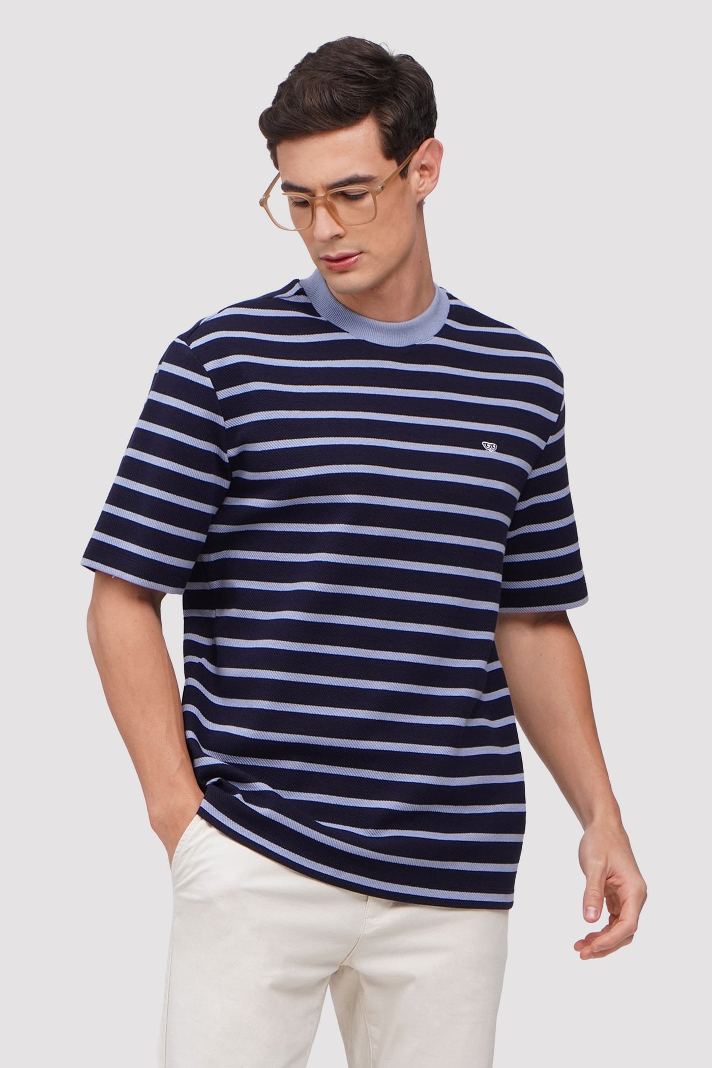 Textured Ringer Striped T-Shirt