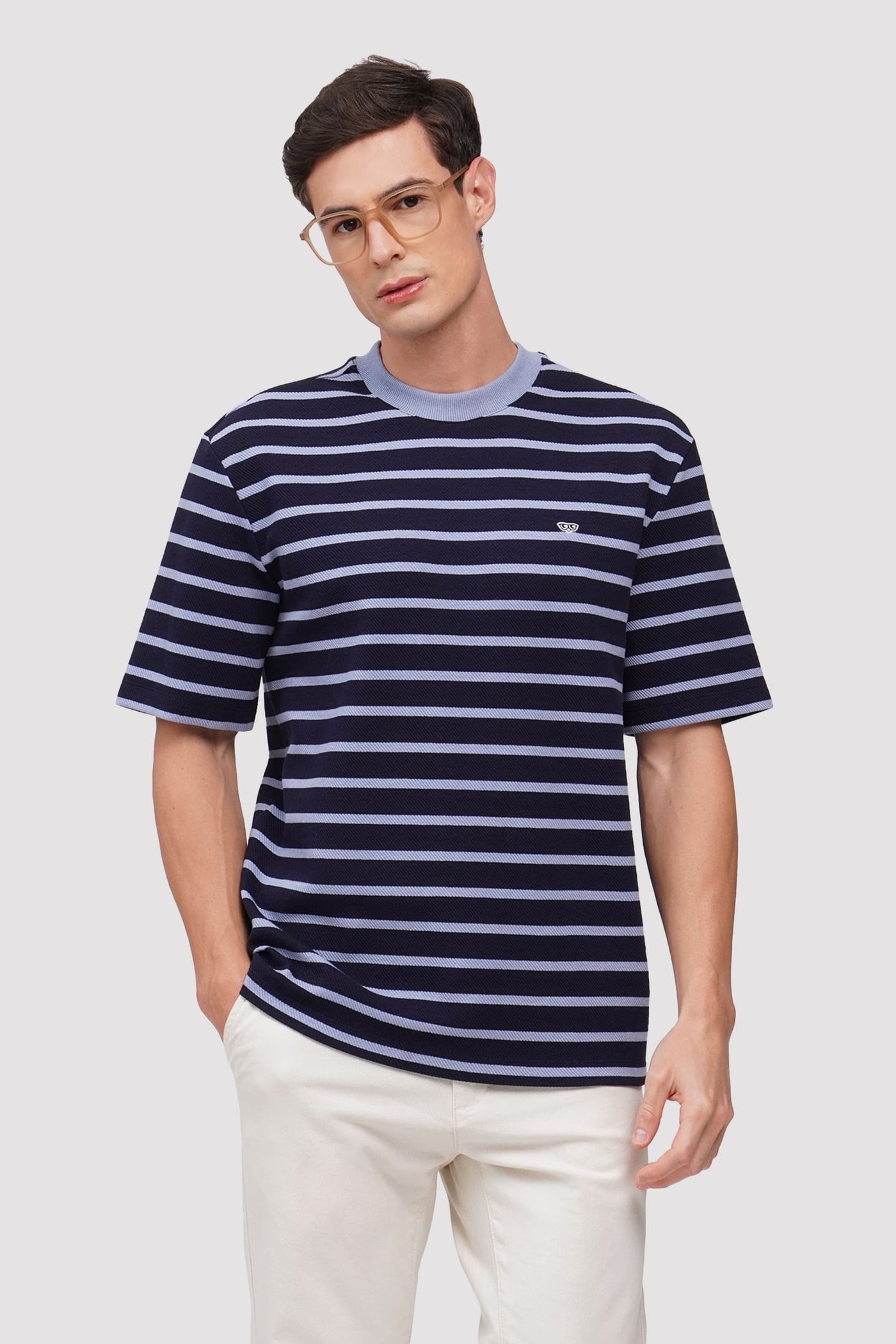 Textured Ringer Striped T-Shirt