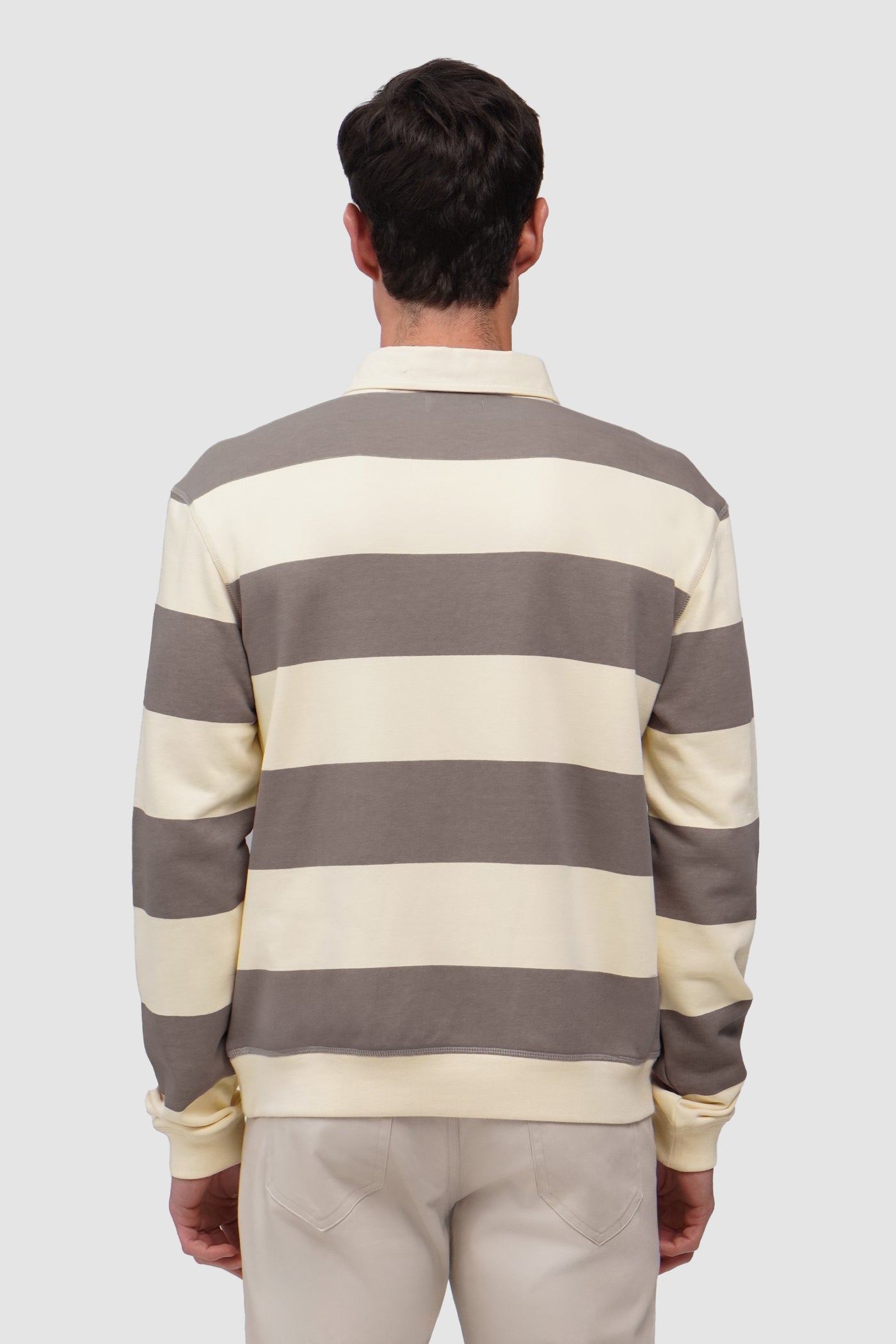 Wide Stripe Collared Pullover