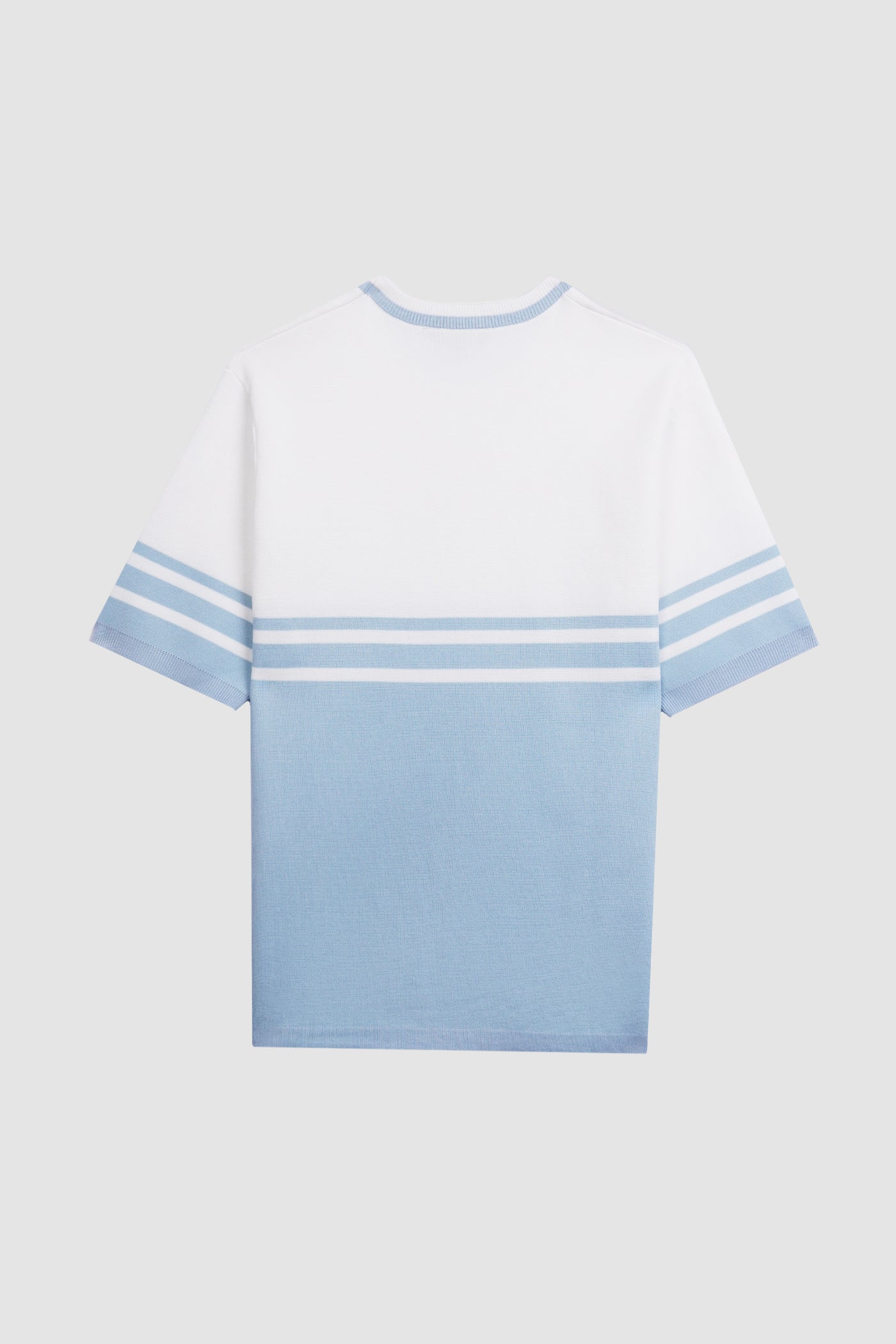 Regular Fit Flat Knit T-Shirt With Engineered Stripes