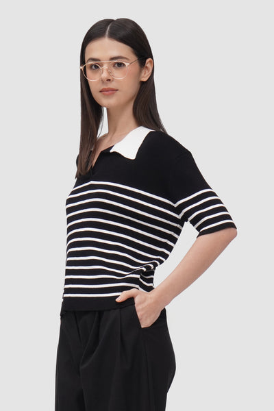 Contrast Collar Polo