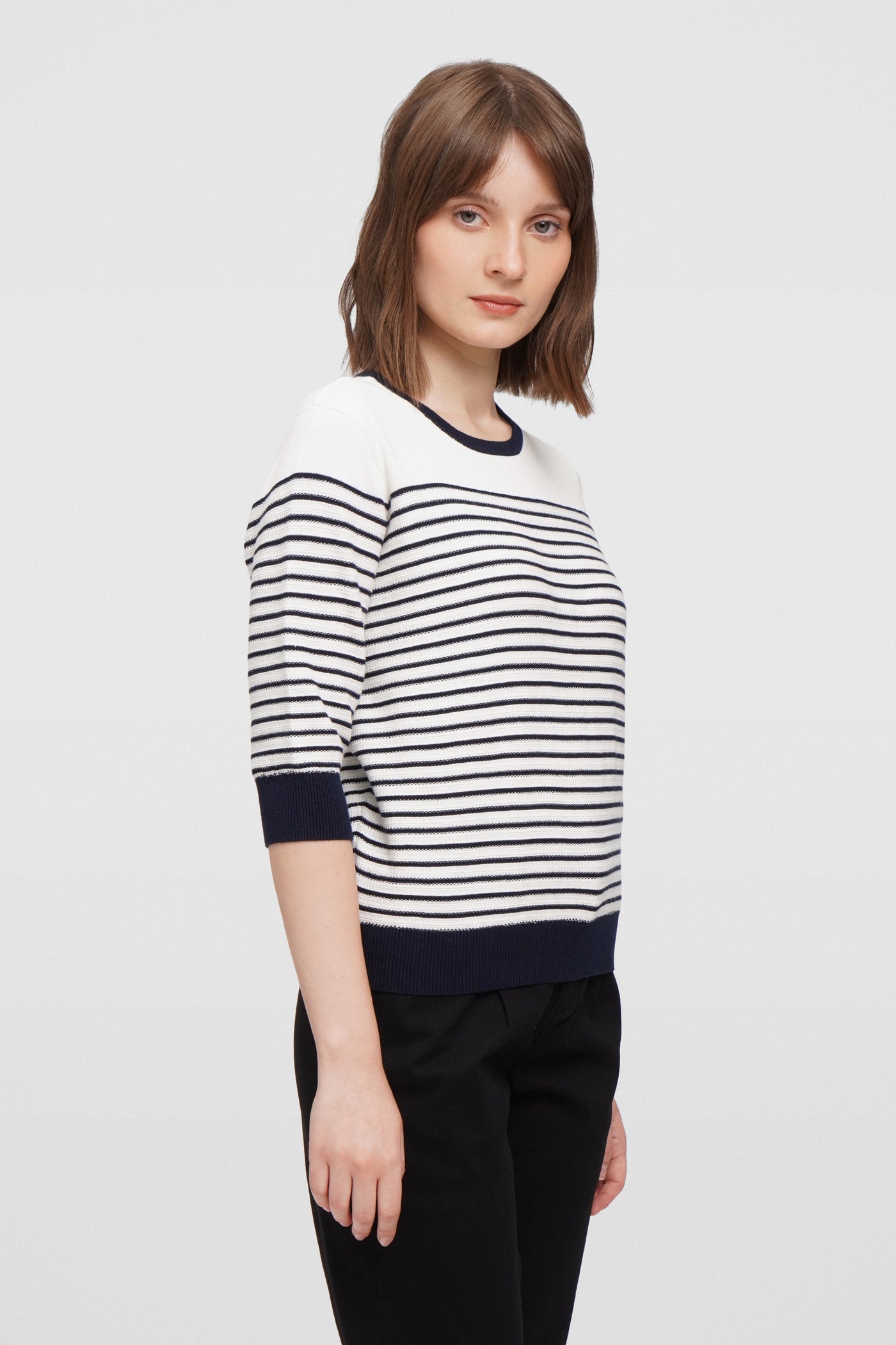 Striped 3/4 Tee